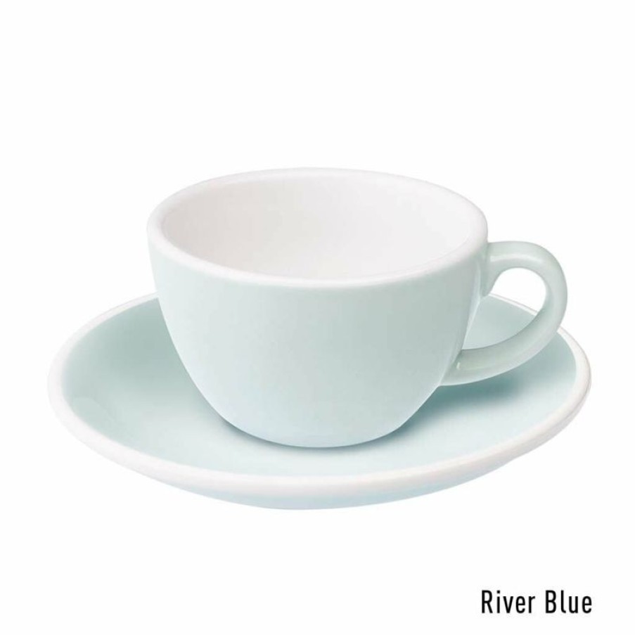 Koffiekopjes Mokken Fabriek | Egg Koffie Kop & Schotel 15 Cl. River Blue