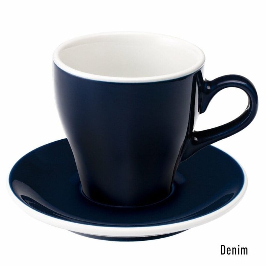 Cappuccino Kopjes Mokken Fabriek | Tulip Cappuccino Kop & Schotel 28 Cl. Denim