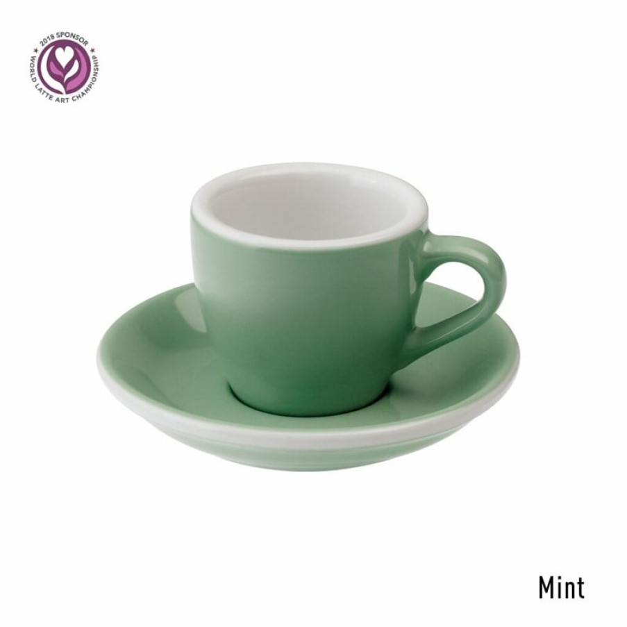 Espresso Kopjes Mokken Fabriek | Egg Espresso Kop & Schotel 8 Cl. Mint
