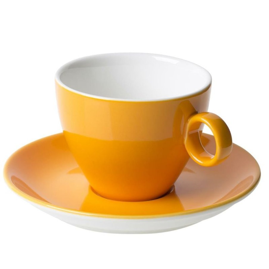 Cappuccino Kopjes Mokken Fabriek | Bart Cappuccino Oker 23 Cl. Set