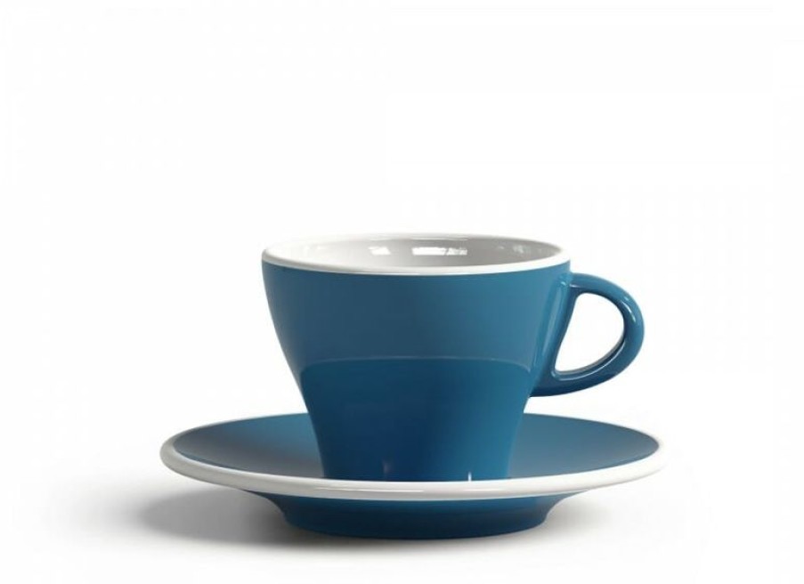 Koffiekopjes Mokken Fabriek | Gardenia Koffiekop En Schotel Licht Blauw 18,5 Cl.