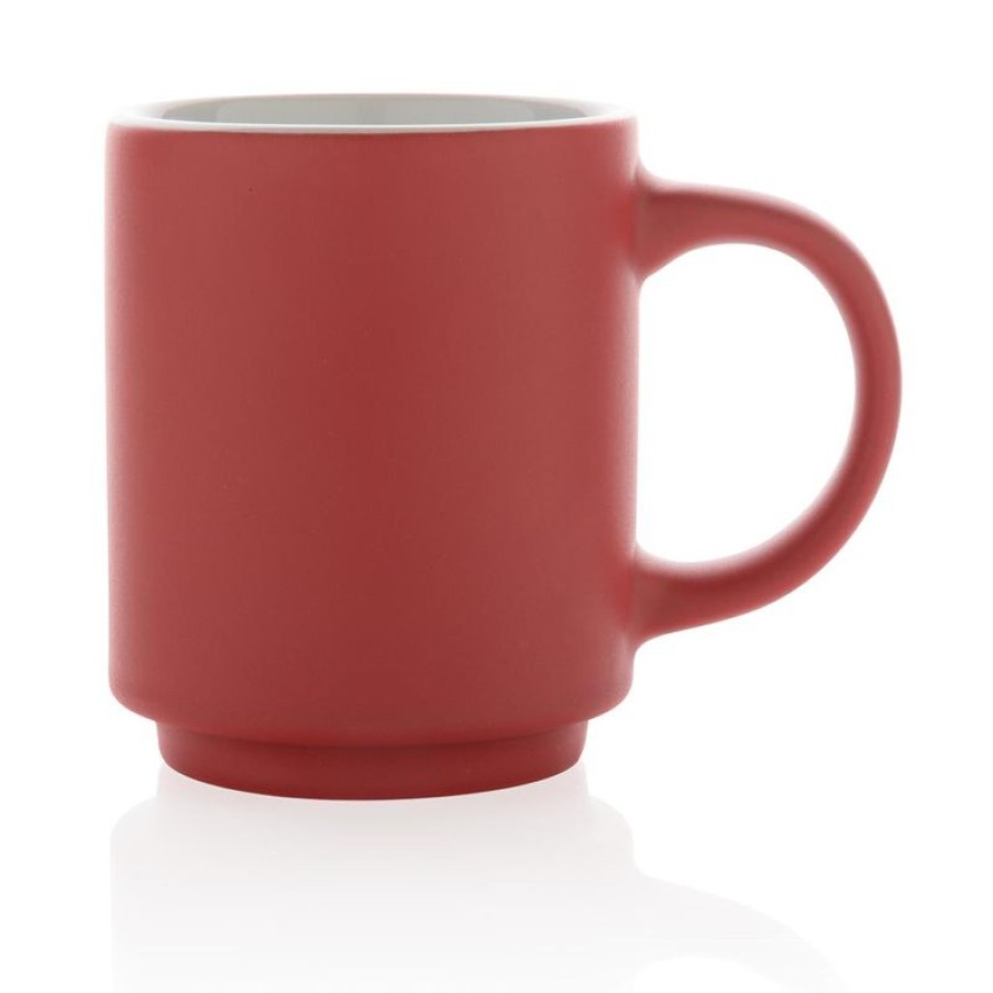 Mokken Mokken Fabriek | Sensy Stapelbare Senseo Mok 18 Cl. Mat Rood