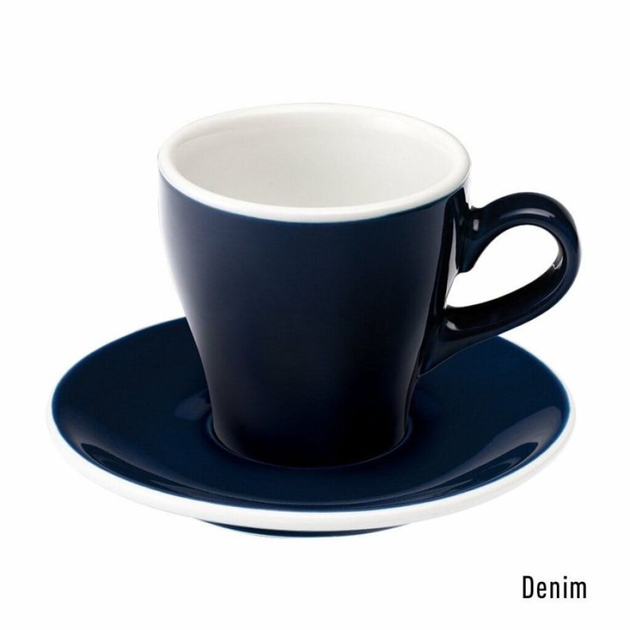 Koffiekopjes Mokken Fabriek | Tulip Koffie Kop & Schotel 18 Cl. Denim