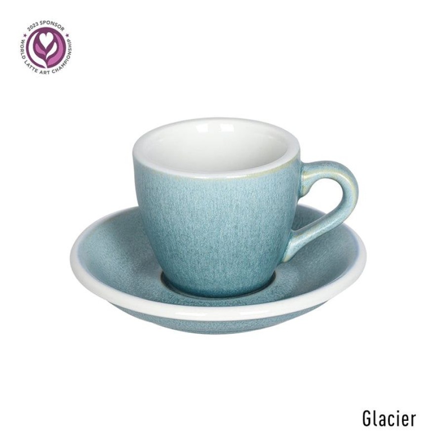 Espresso Kopjes Mokken Fabriek | Egg Espresso Kop & Schotel 8 Cl. Glacier