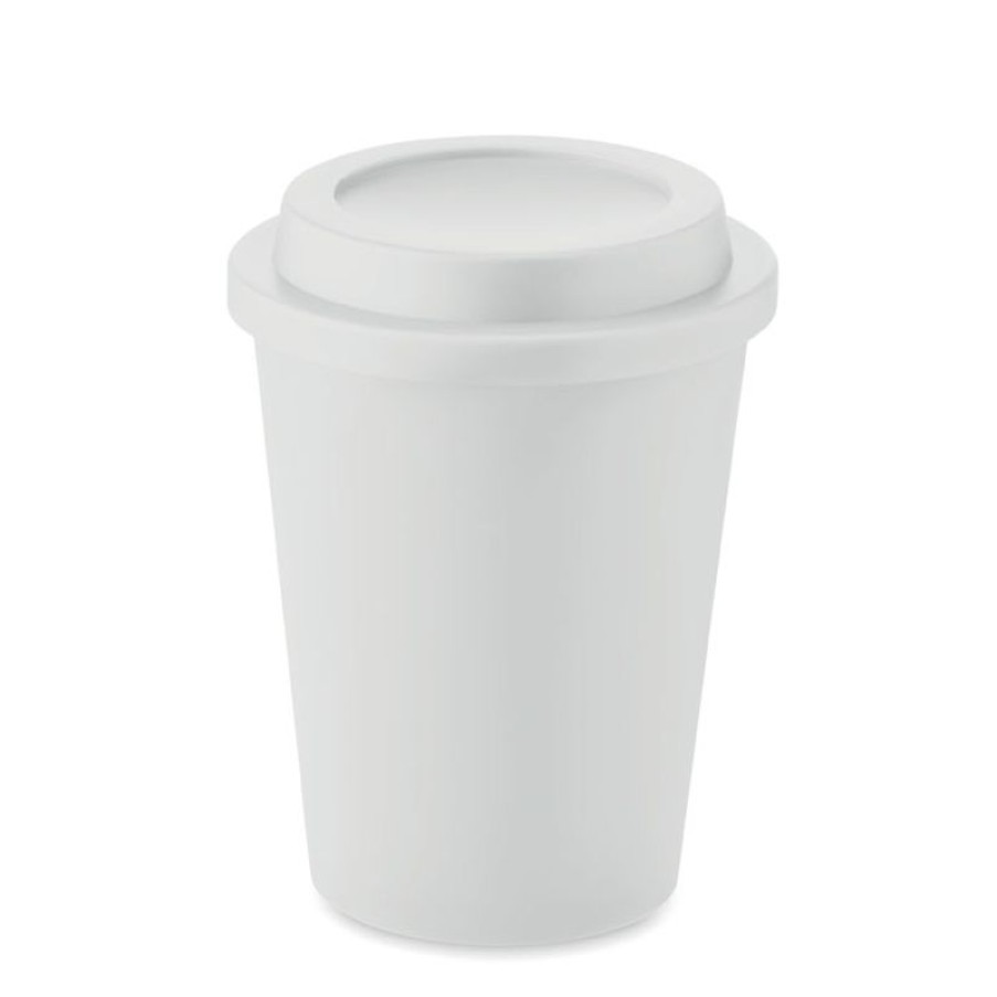 Mokken Mokken Fabriek | Dubbelwandige Pp Koffiebeker 30 Cl. Wit