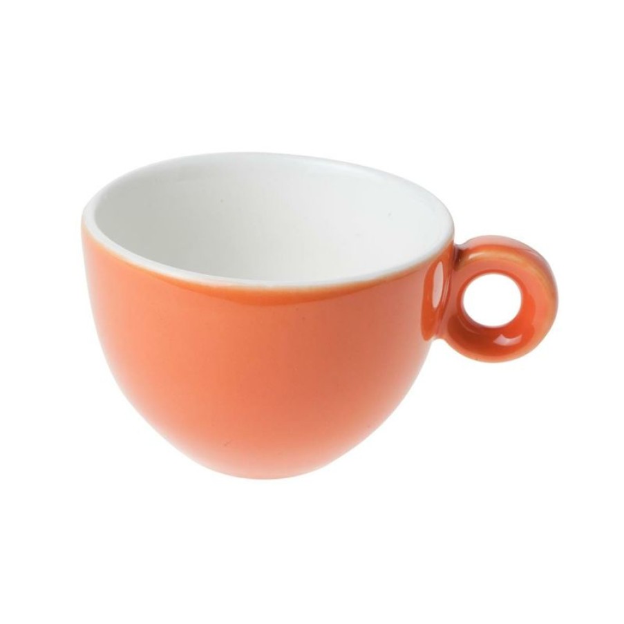 Cappuccino Kopjes Mokken Fabriek | Bola Cappuccino Kop Oranje-Roomwit 20 Cl.