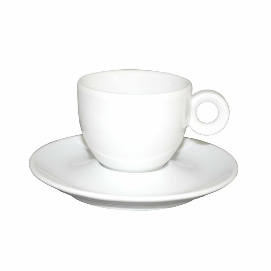 Koffiekopjes Mokken Fabriek | Bola Koffie Wit 15 Cl. Set