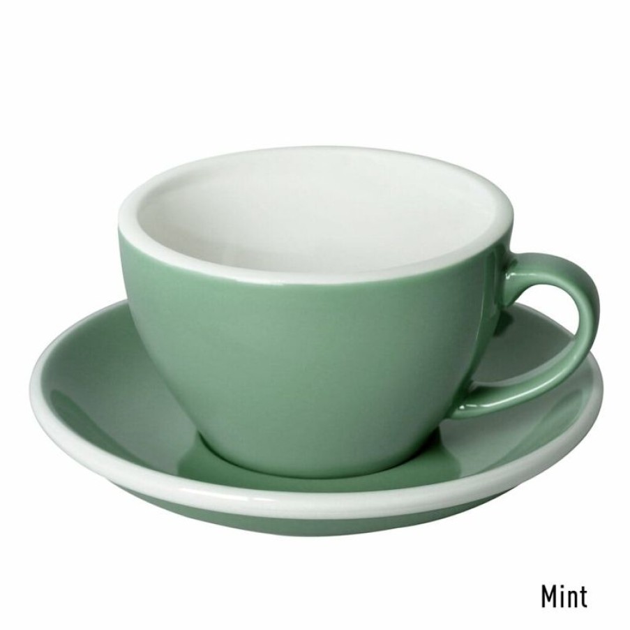 Cappuccino Kopjes Mokken Fabriek | Egg Cappuccino Kop & Schotel 25 Cl. Mint