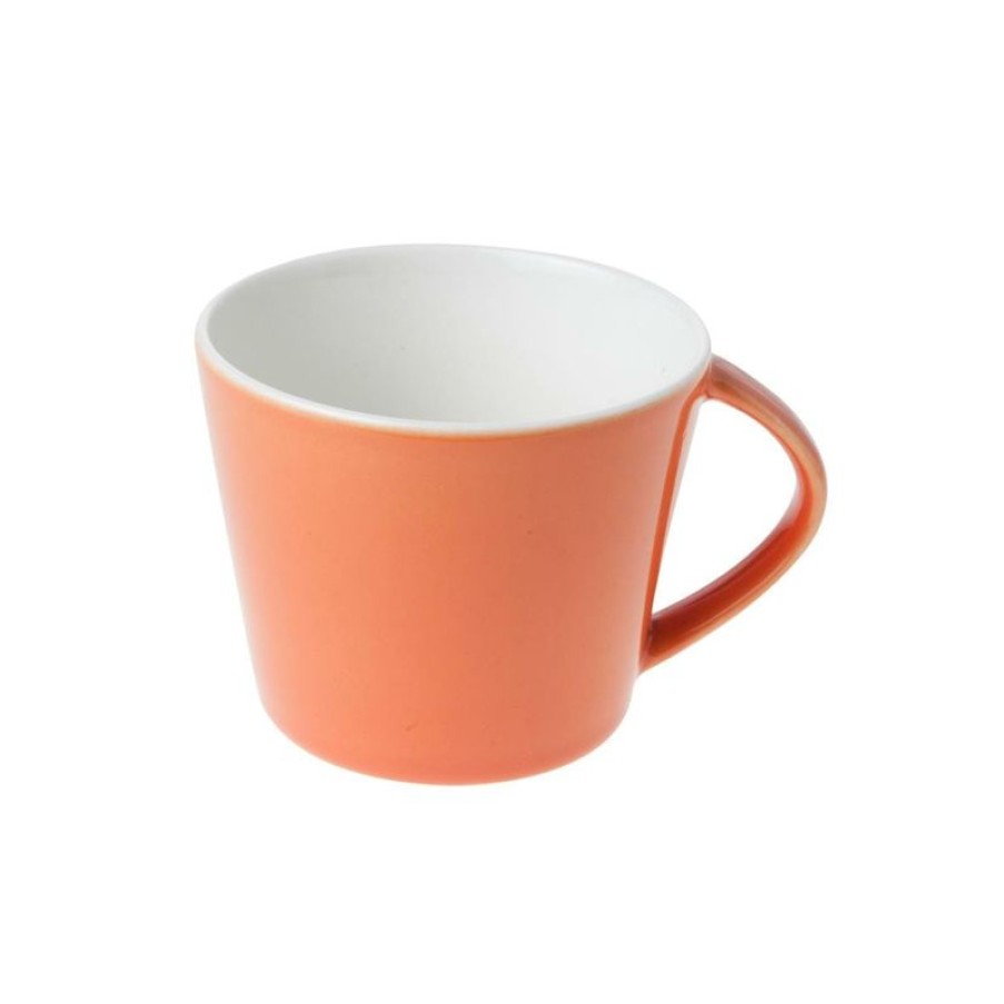 Koffiekopjes Mokken Fabriek | Eva Koffie Kop Oranje-Roomwit 20 Cl.