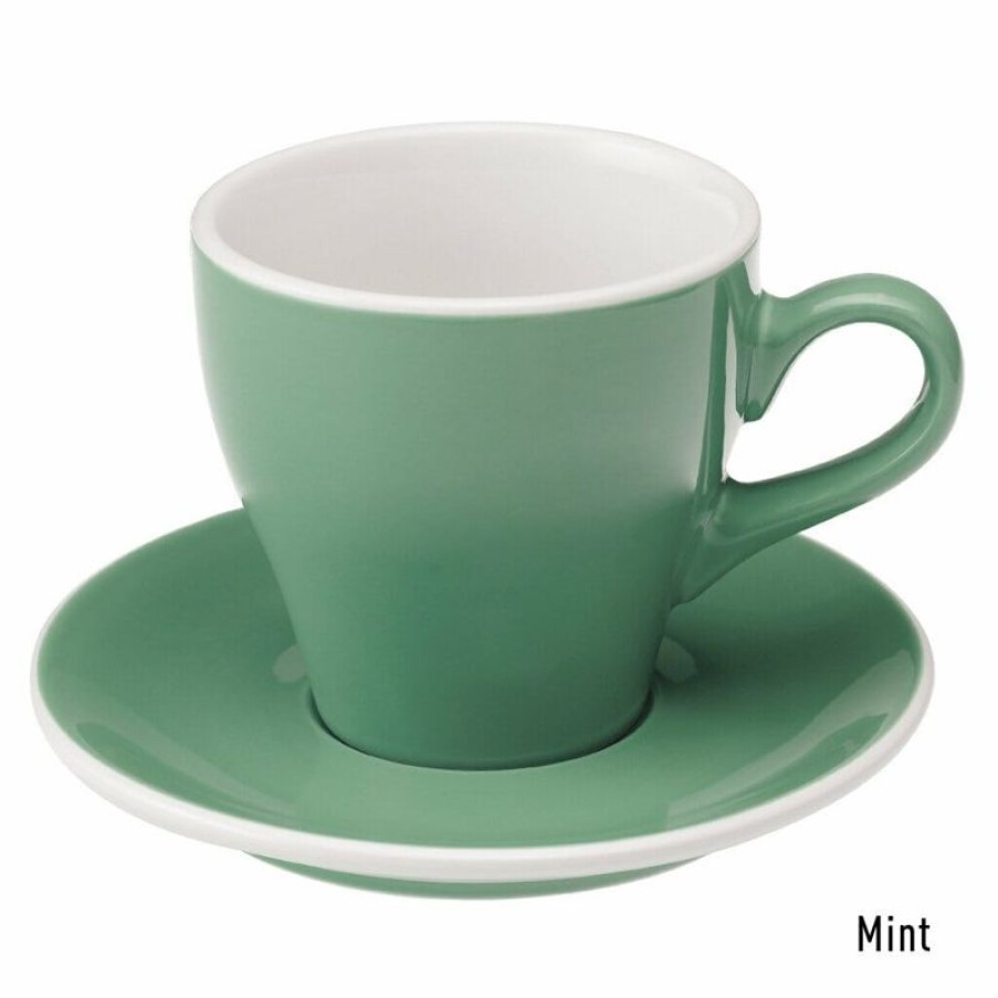 Cappuccino Kopjes Mokken Fabriek | Tulip Cappuccino Kop & Schotel 28 Cl. Mint