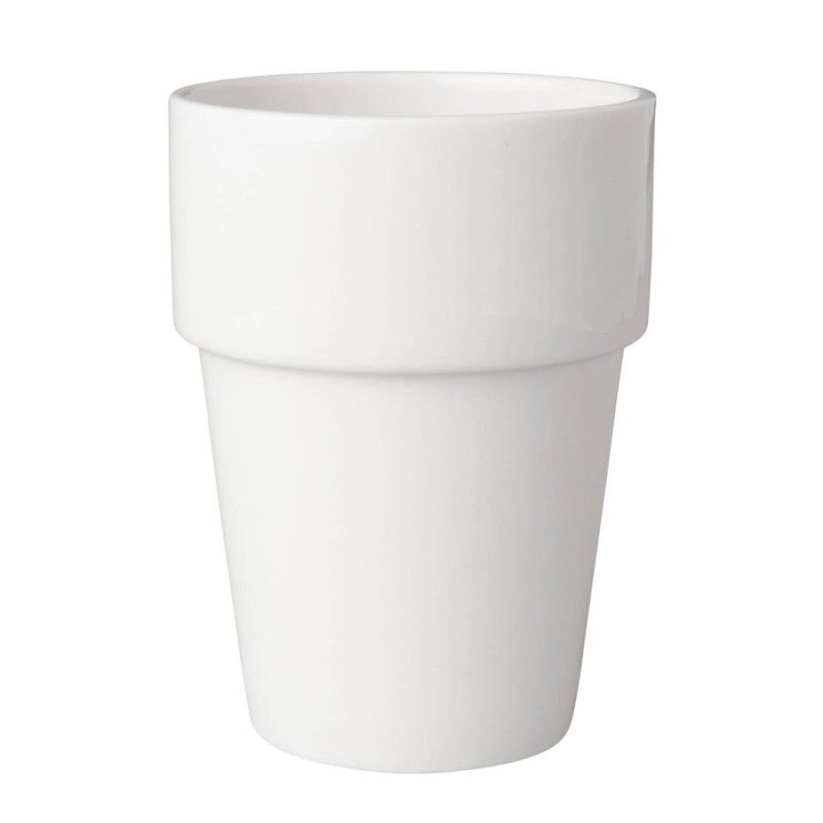 Mokken Mokken Fabriek | Melkbeker Wit 20 Cl. Stapelbaar