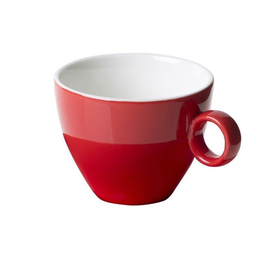 Cappuccino Kopjes Mokken Fabriek | Bart Cappuccino Kop Rood 23 Cl.