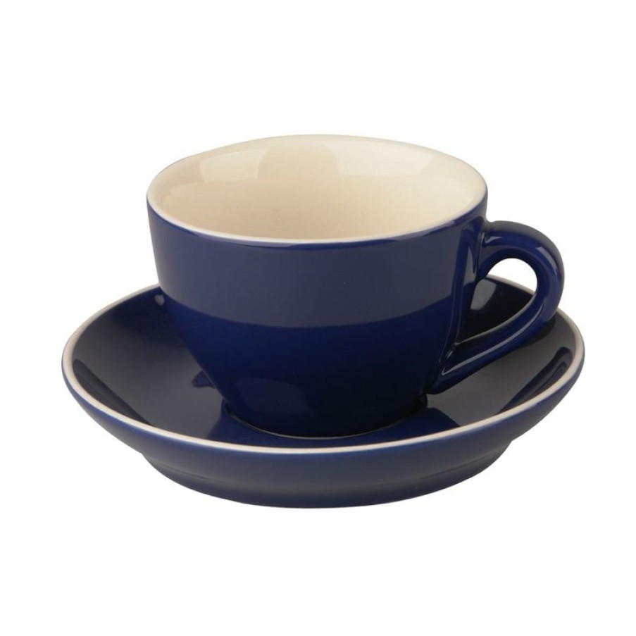 Cappuccino Kopjes Mokken Fabriek | Robusta Cappuccino Blauw 20 Cl.Set