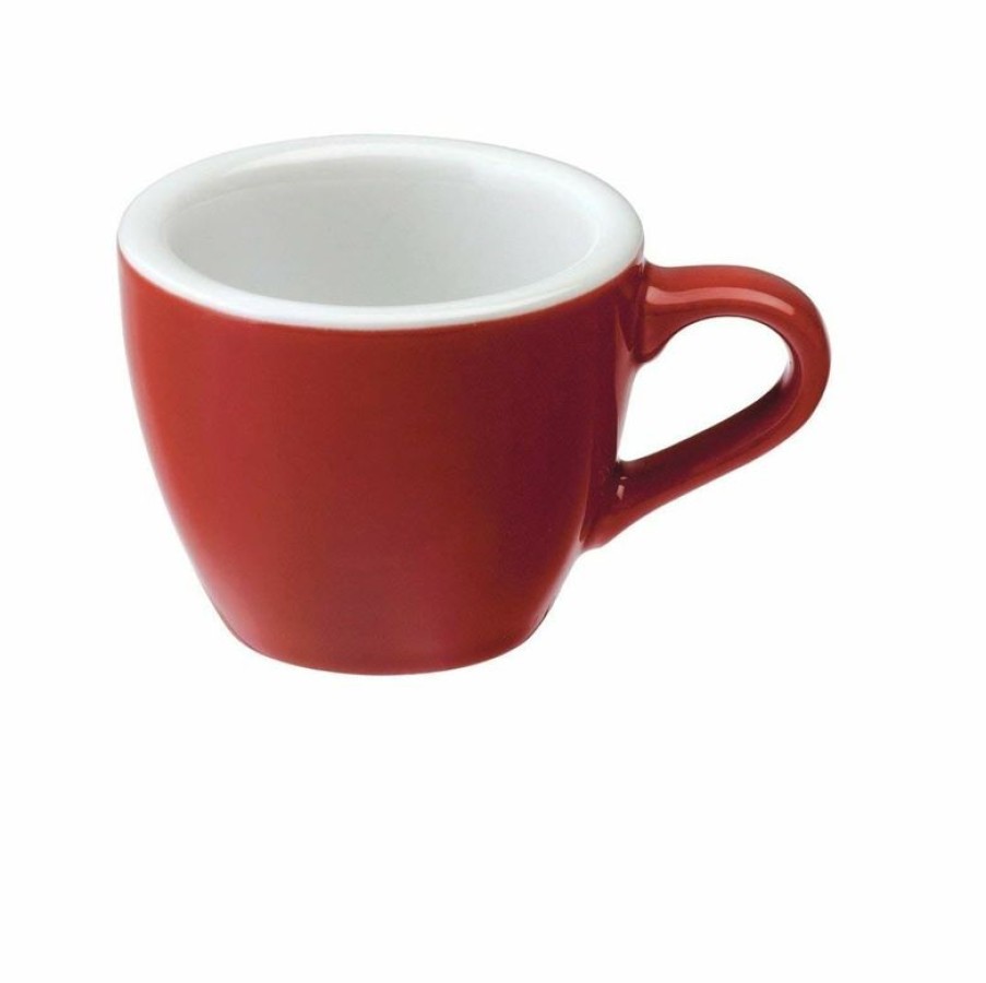 Espresso Kopjes Mokken Fabriek | Egg Espresso Kop 8 Cl. Rood