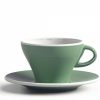 Cappuccino Kopjes Mokken Fabriek | Gardenia Cappuccino Kop En Schotel Licht Groen 26,5 Cl.