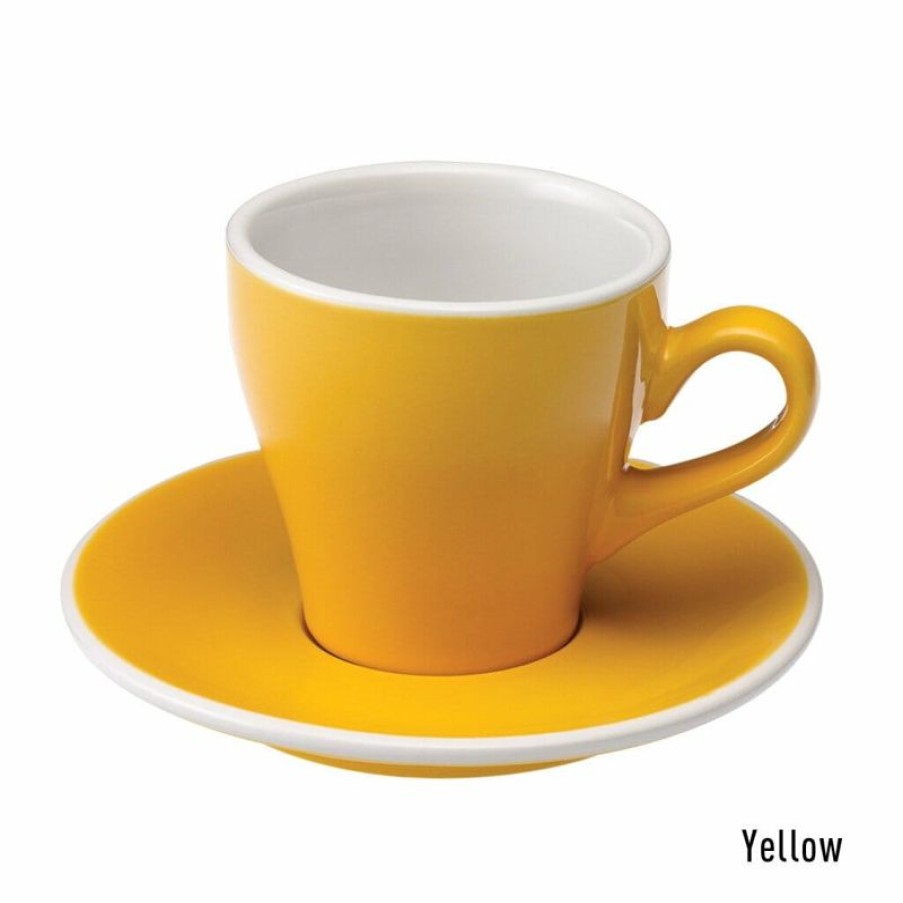 Koffiekopjes Mokken Fabriek | Tulip Koffie Kop & Schotel 18 Cl. Geel