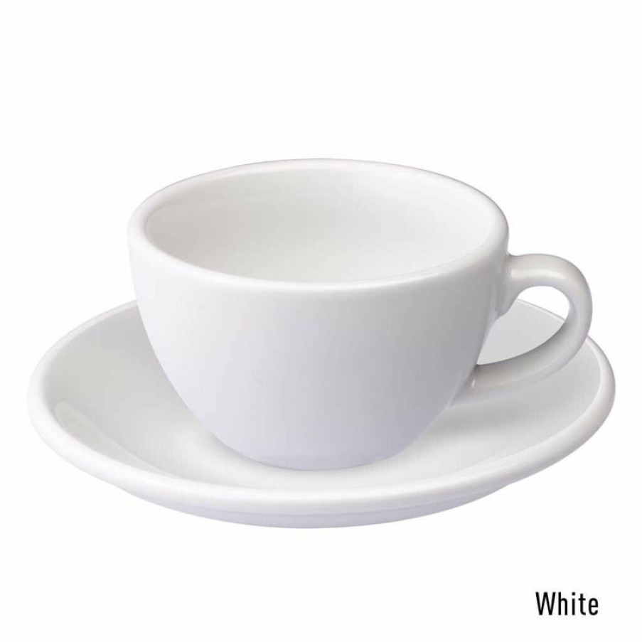 Koffiekopjes Mokken Fabriek | Egg Koffie Kop & Schotel 15 Cl. Wit