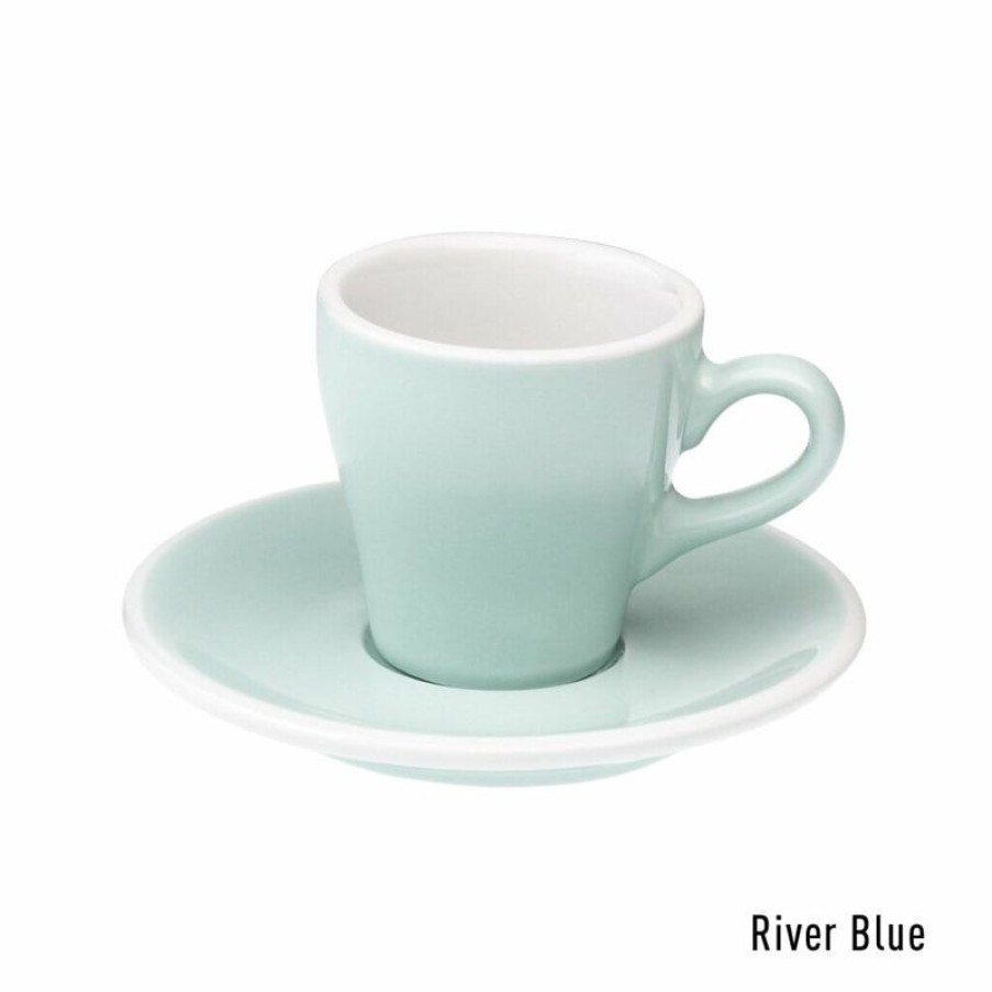 Espresso Kopjes Mokken Fabriek | Tulip Espresso Kop & Schotel 8 Cl. River Blue