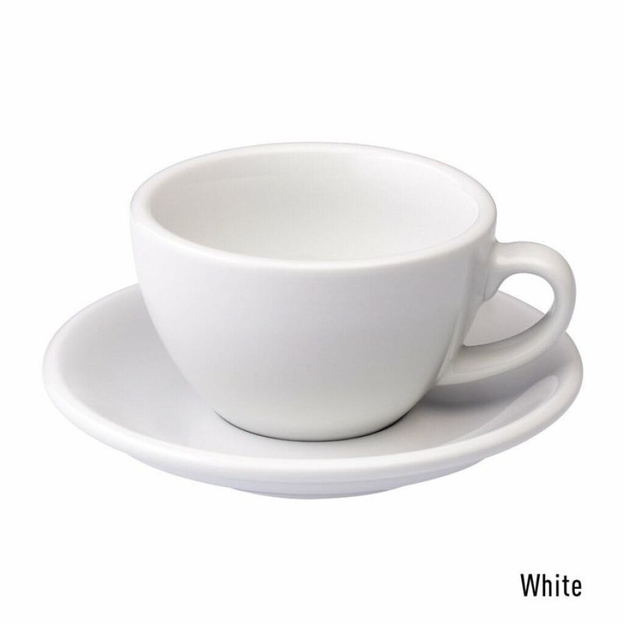 Cappuccino Kopjes Mokken Fabriek | Egg Cappuccino Kop & Schotel 20 Cl. Wit