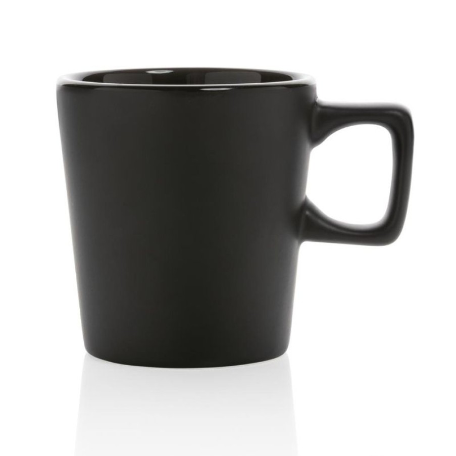 Mokken Mokken Fabriek | Xd Mat Zwarte Mok Stapelbaar 28 Cl.