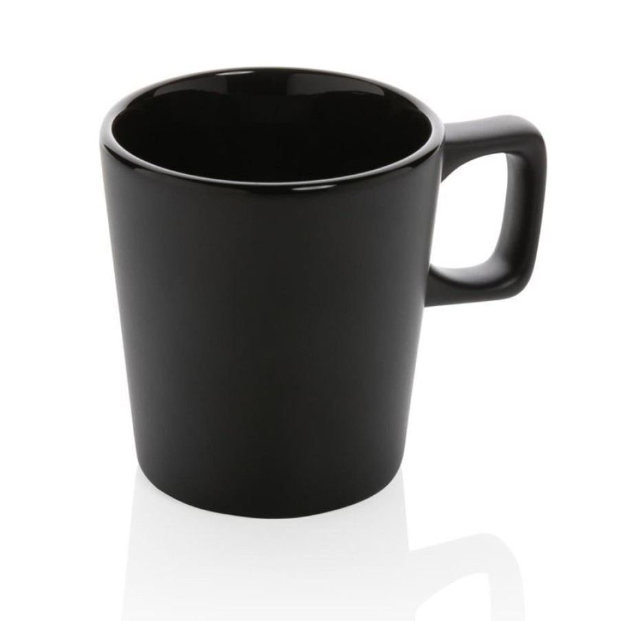 Mokken Mokken Fabriek | Xd Mat Zwarte Mok Stapelbaar 28 Cl.