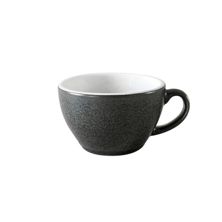 Cappuccino Kopjes Mokken Fabriek | Egg Cappuccino Kop 25 Cl. Anthracite