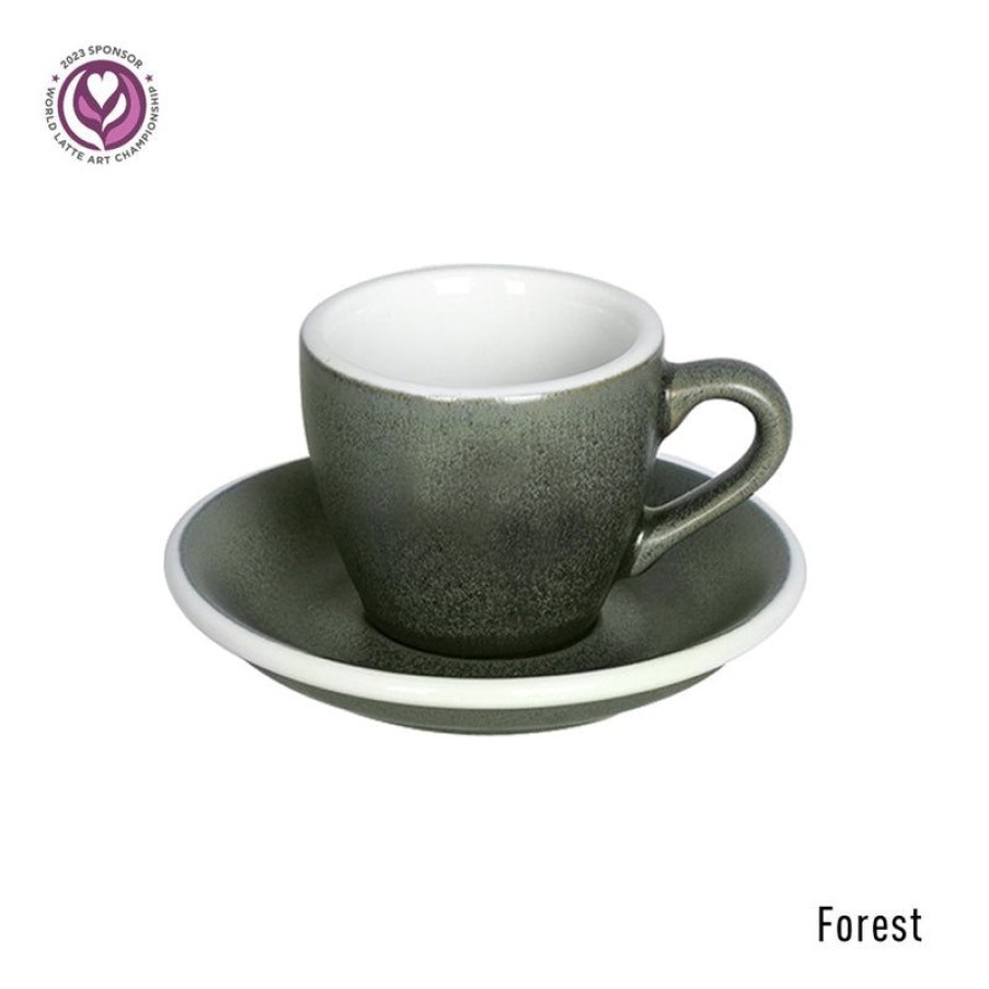Espresso Kopjes Mokken Fabriek | Egg Espresso Kop & Schotel 8 Cl. Forest