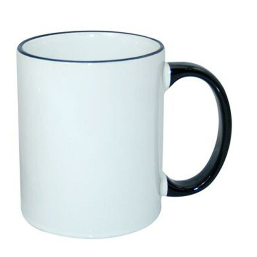 Mokken Mokken Fabriek | Sublimok Gekleurde Rand+Oor Zwart 25 Cl.