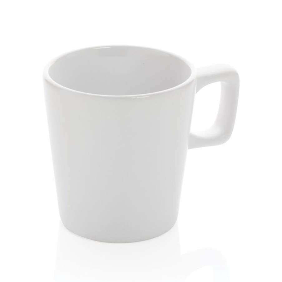 Mokken Mokken Fabriek | Xd Mat Witte Mok Met Oor Stapelbaar 28 Cl.