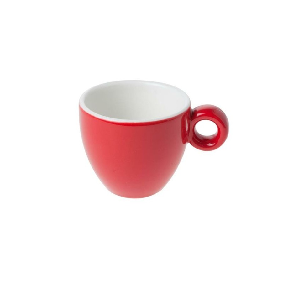 Espresso Kopjes Mokken Fabriek | Bola Espresso Kop Rood-Roomwit 8 Cl.