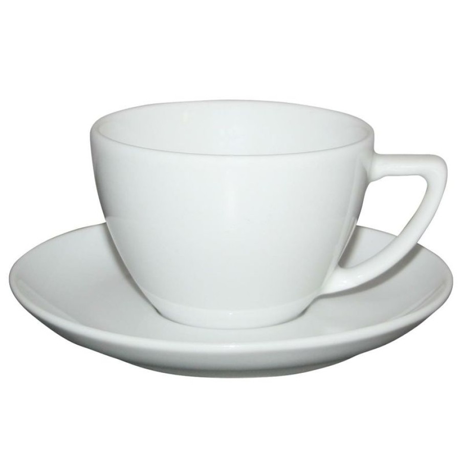Cappuccino Kopjes Mokken Fabriek | Classic Cappuccino Wit 20 Cl. Set