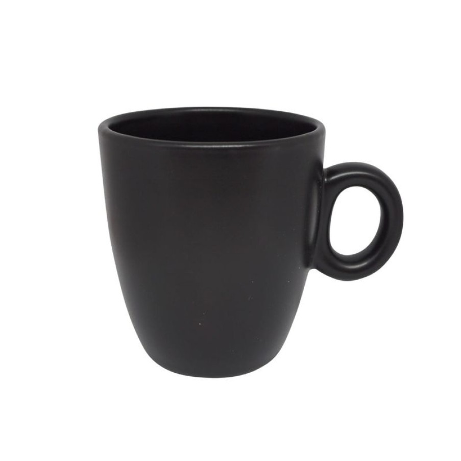 Mokken Mokken Fabriek | Bente Senseo Mok Mat Zwart 19 Cl.