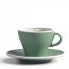 Koffiekopjes Mokken Fabriek | Gardenia Koffiekop En Schotel Licht Groen 18,5 Cl.