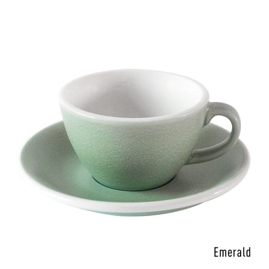 Koffiekopjes Mokken Fabriek | Egg Koffie Kop & Schotel 15 Cl. Emerald