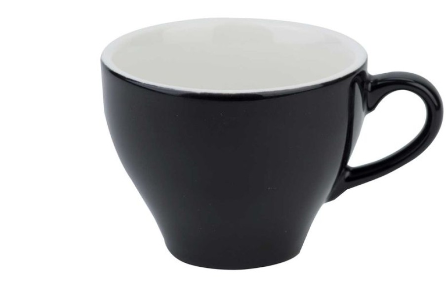 Cappuccino Kopjes Mokken Fabriek | Barista Cappuccino Kop Zwart 20 Cl.