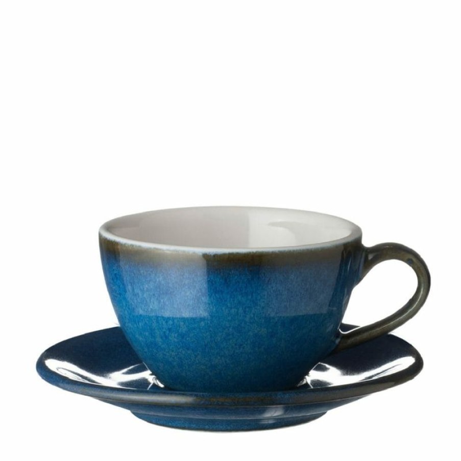 Koffiekopjes Mokken Fabriek | Batik Coffee Blue Kop & Schotel 15 Cl.