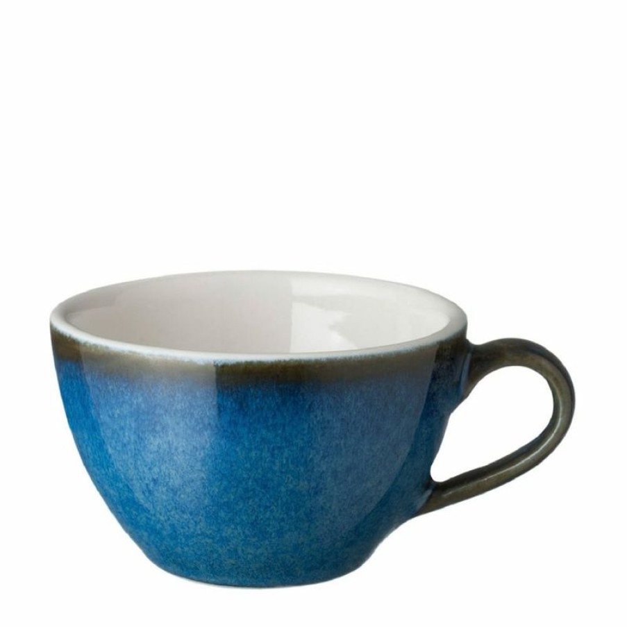 Koffiekopjes Mokken Fabriek | Batik Coffee Blue Kop & Schotel 15 Cl.