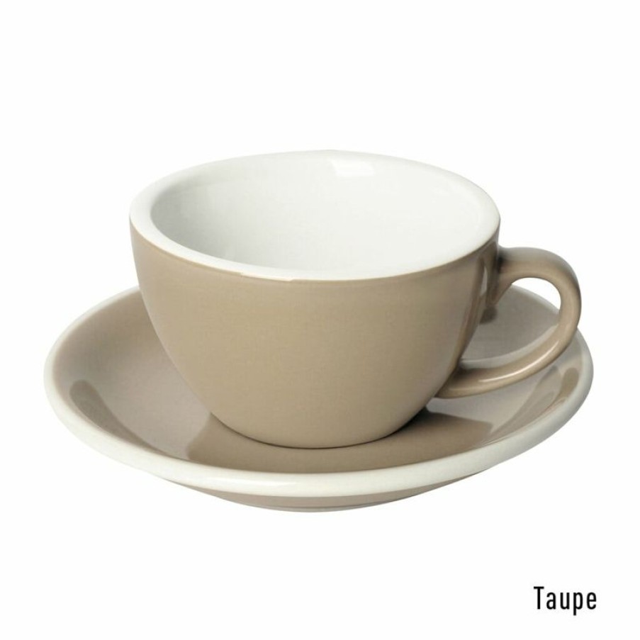 Cappuccino Kopjes Mokken Fabriek | Egg Cappuccino Kop & Schotel 20 Cl. Taupe
