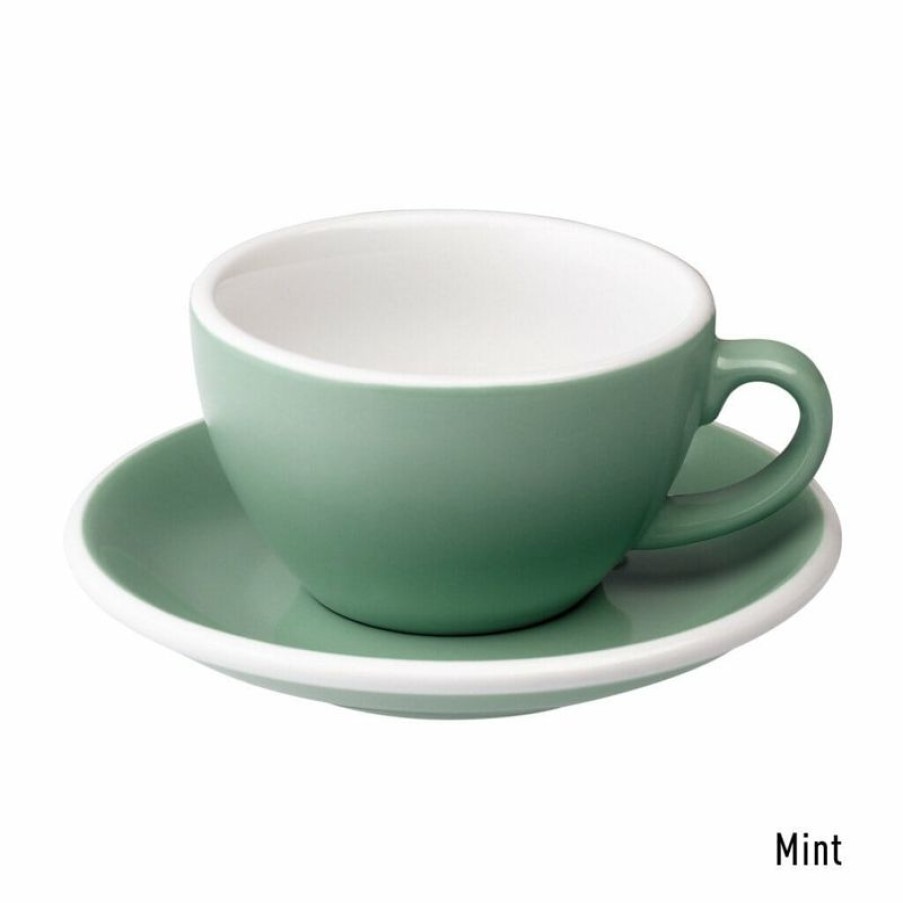 Cappuccino Kopjes Mokken Fabriek | Egg Cappuccino Kop & Schotel 20 Cl. Mint