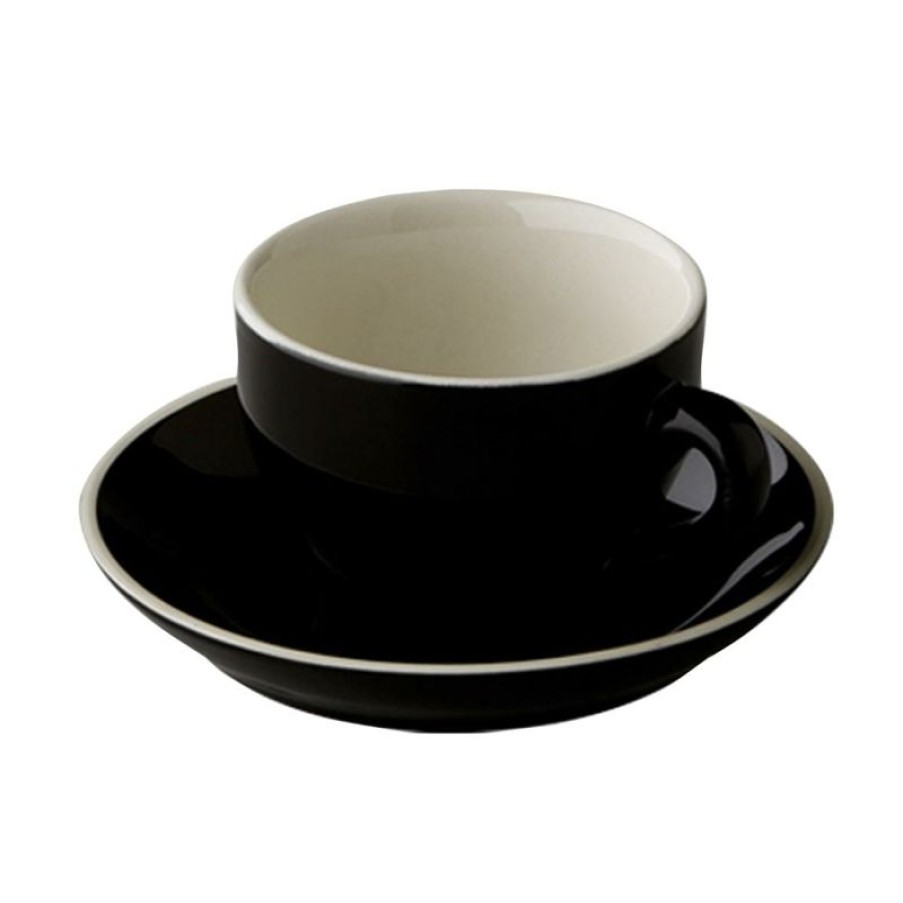 Cappuccino Kopjes Mokken Fabriek | Robusta Cappuccino Zwart 20 Cl.Set