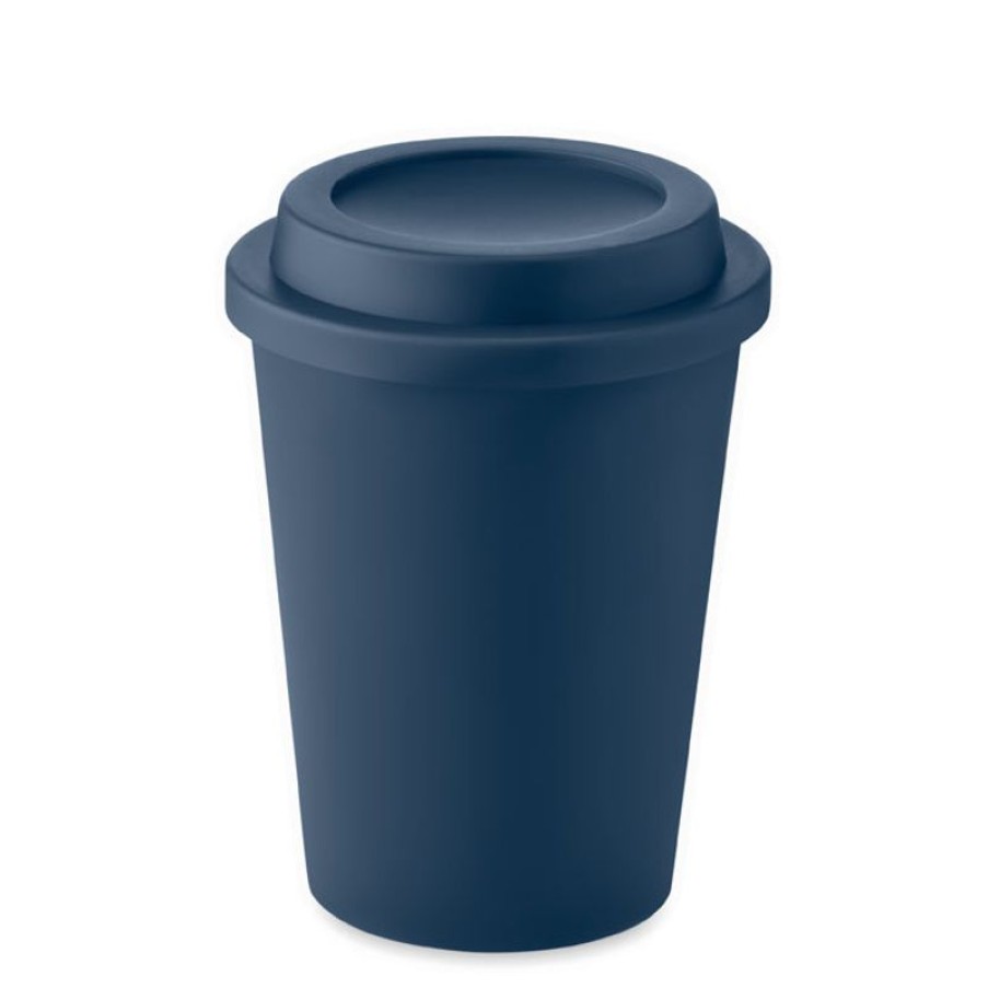 Mokken Mokken Fabriek | Dubbelwandige Pp Koffiebeker 30 Cl. Blauw