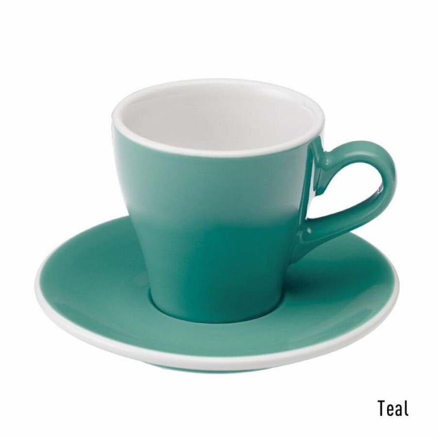 Koffiekopjes Mokken Fabriek | Tulip Koffie Kop & Schotel 18 Cl. Teal