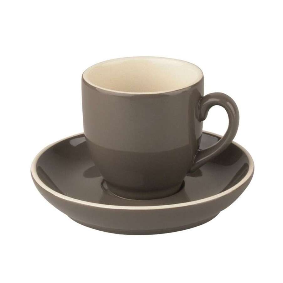 Koffiekopjes Mokken Fabriek | Robusta Koffie Grijs 15 Cl. Set