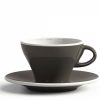 Cappuccino Kopjes Mokken Fabriek | Gardenia Cappuccino Kop En Schotel Grijs 26,5 Cl.
