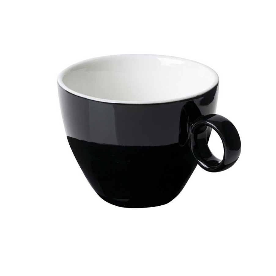 Cappuccino Kopjes Mokken Fabriek | Bart Cappuccino Kop Zwart 23 Cl.