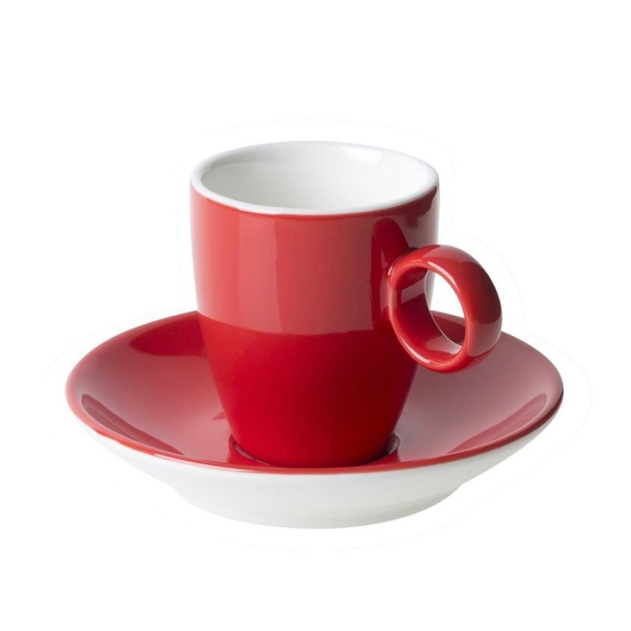 Espresso Kopjes Mokken Fabriek | Bart Espresso Rood 6,5 Cl. Set