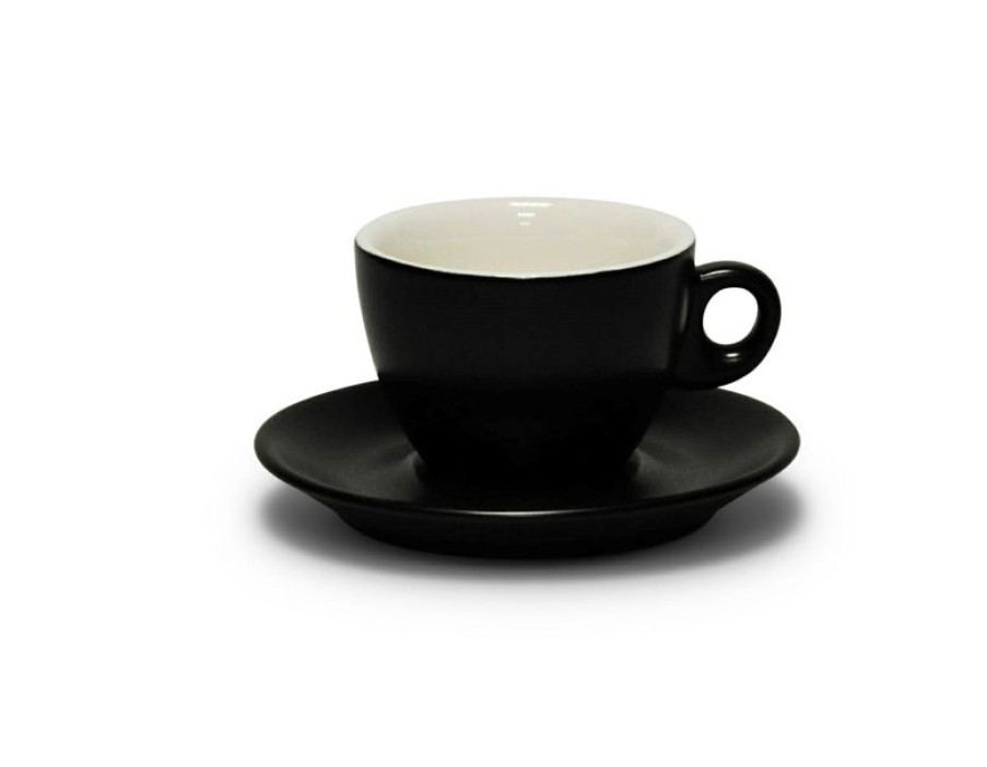 Koffiekopjes Mokken Fabriek | Giacinto Koffie Mat Zwart 22 Cl. Set