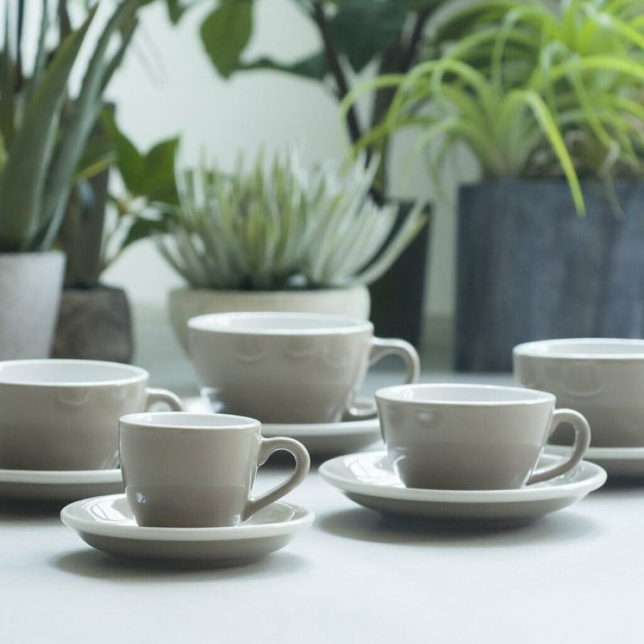 Cappuccino Kopjes Mokken Fabriek | Egg Cappuccino Kop 20 Cl. Taupe