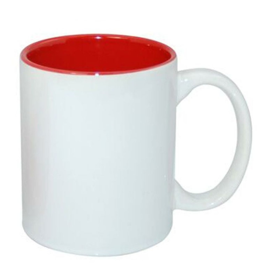 Mokken Mokken Fabriek | Sublimok Gekleurde Binnenzijde Lichtrood 25 Cl.