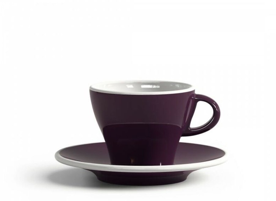 Koffiekopjes Mokken Fabriek | Gardenia Koffiekop En Schotel Violet 18,5 Cl.
